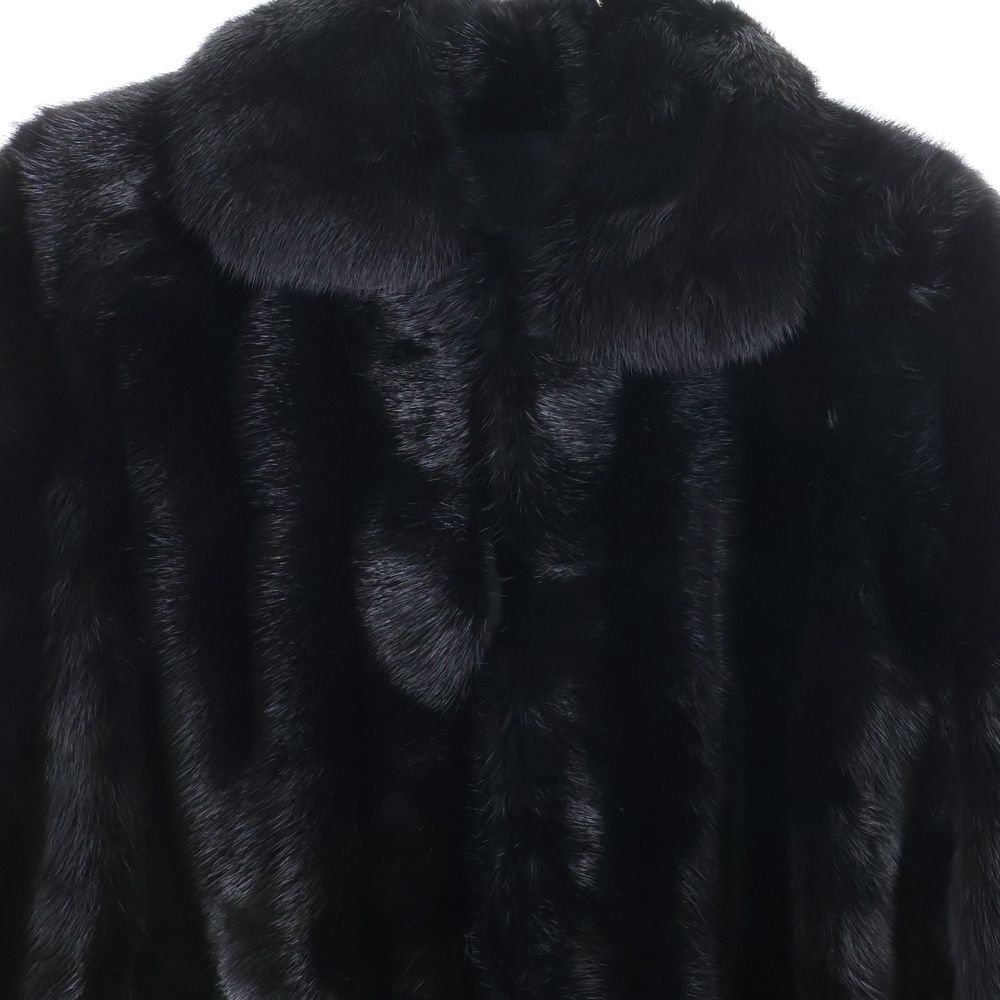 FENDI (フェンディ) ミンクファー フロントフック ステンカラーコート