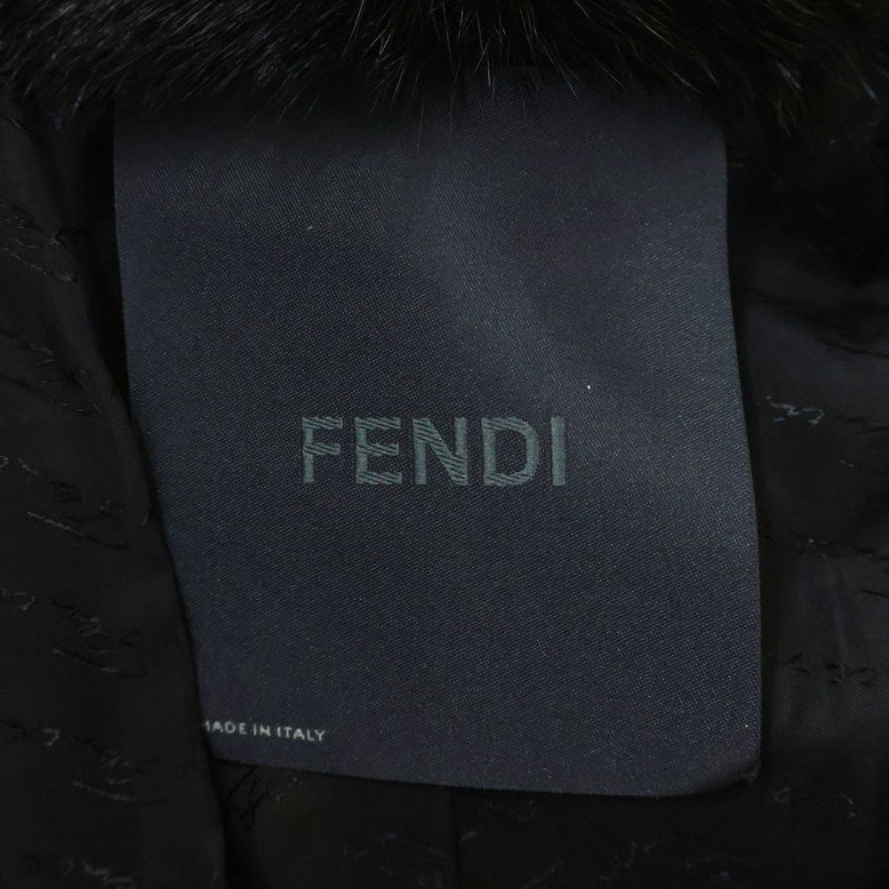 FENDI (フェンディ) ミンクファー フロントフック ステンカラーコート
