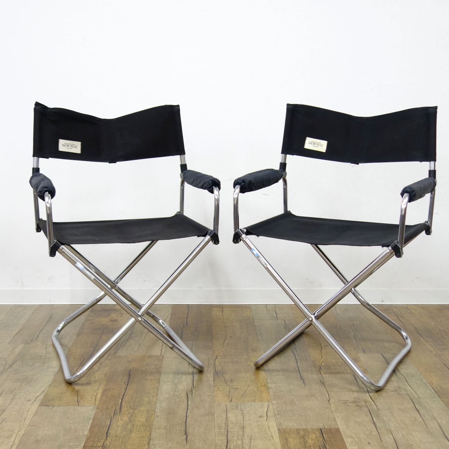 【希少・旧ロゴ】スノーピーク フォールディングディレクターズチェア 2脚セット スノーピーク snowpeak フォールディング ディレクターズ チェア