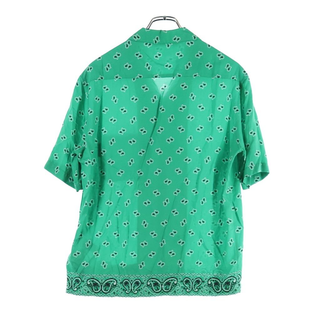 Palm Angels パームエンジェルス 24 SS PAISLEY BOWLING SHIRT ペイズリー柄 ボーリング オープン 半袖シャツ グリーン