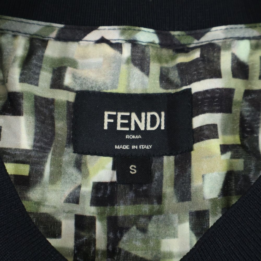 FENDI (フェンディ) ズッカ柄 クルーネックTシャツ グリーン FY1021