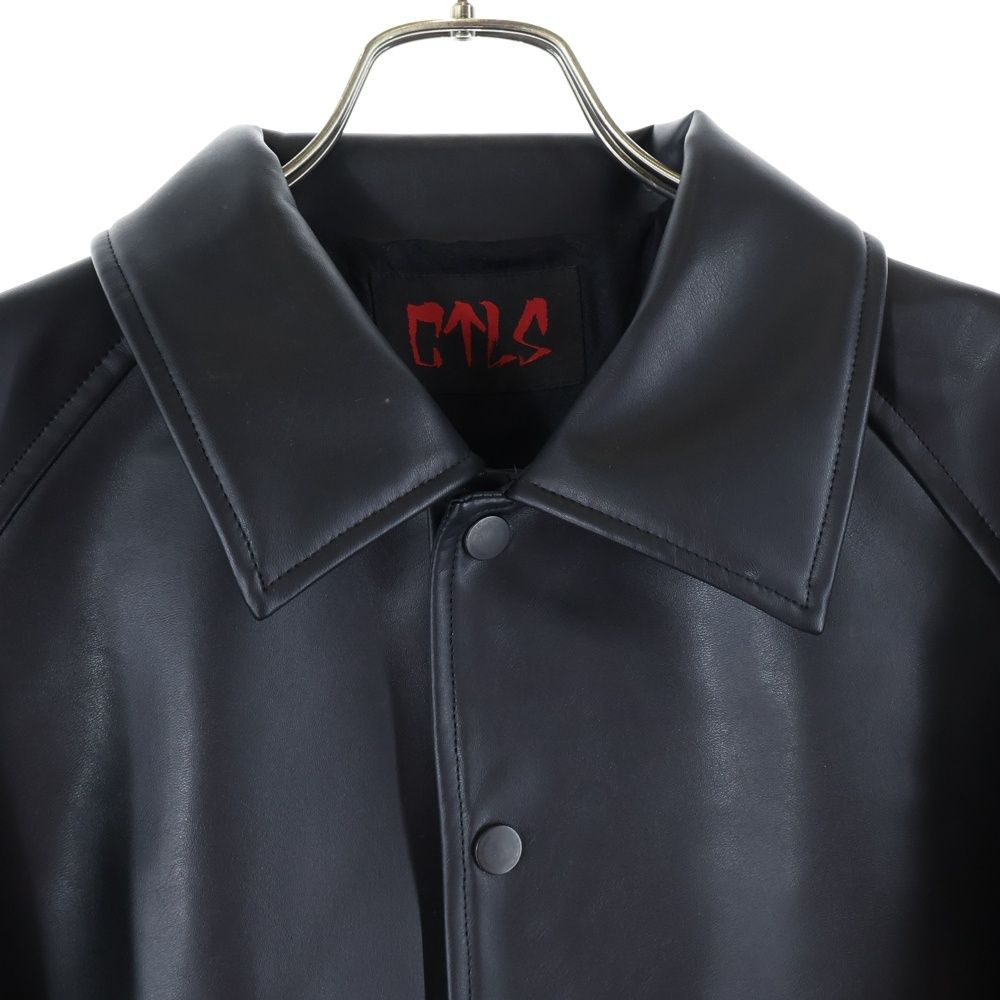 cvtvlist (カタリスト) バックモチーフ刺繍 フェイクレザー オーバー