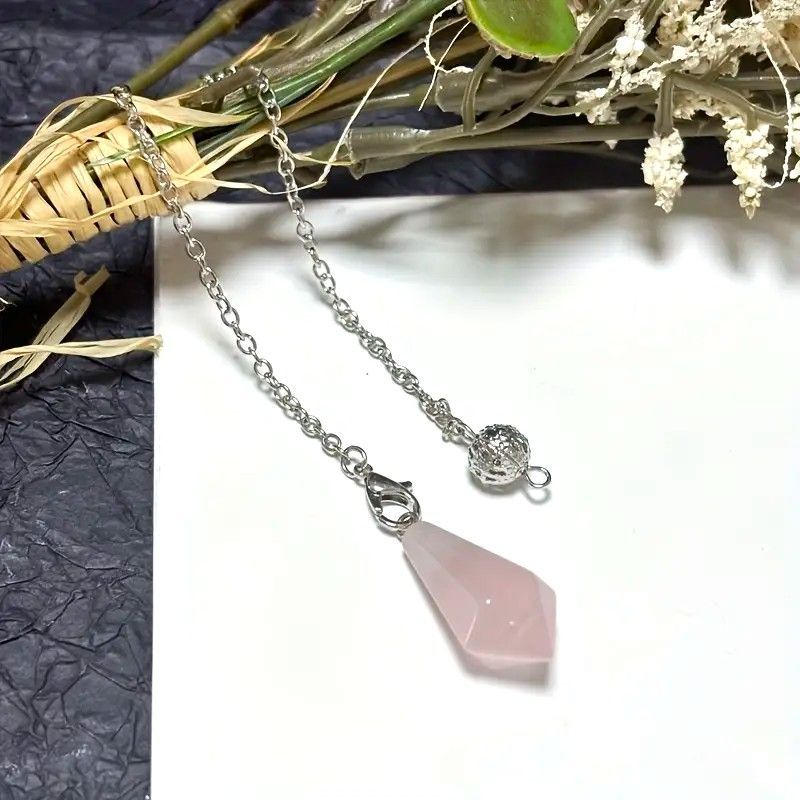 【ローズクォーツのペンデュラム】大和霊力入り！ 再入荷☆人気！｜ローズクォーツのペンデュラム☆ダウジングツール