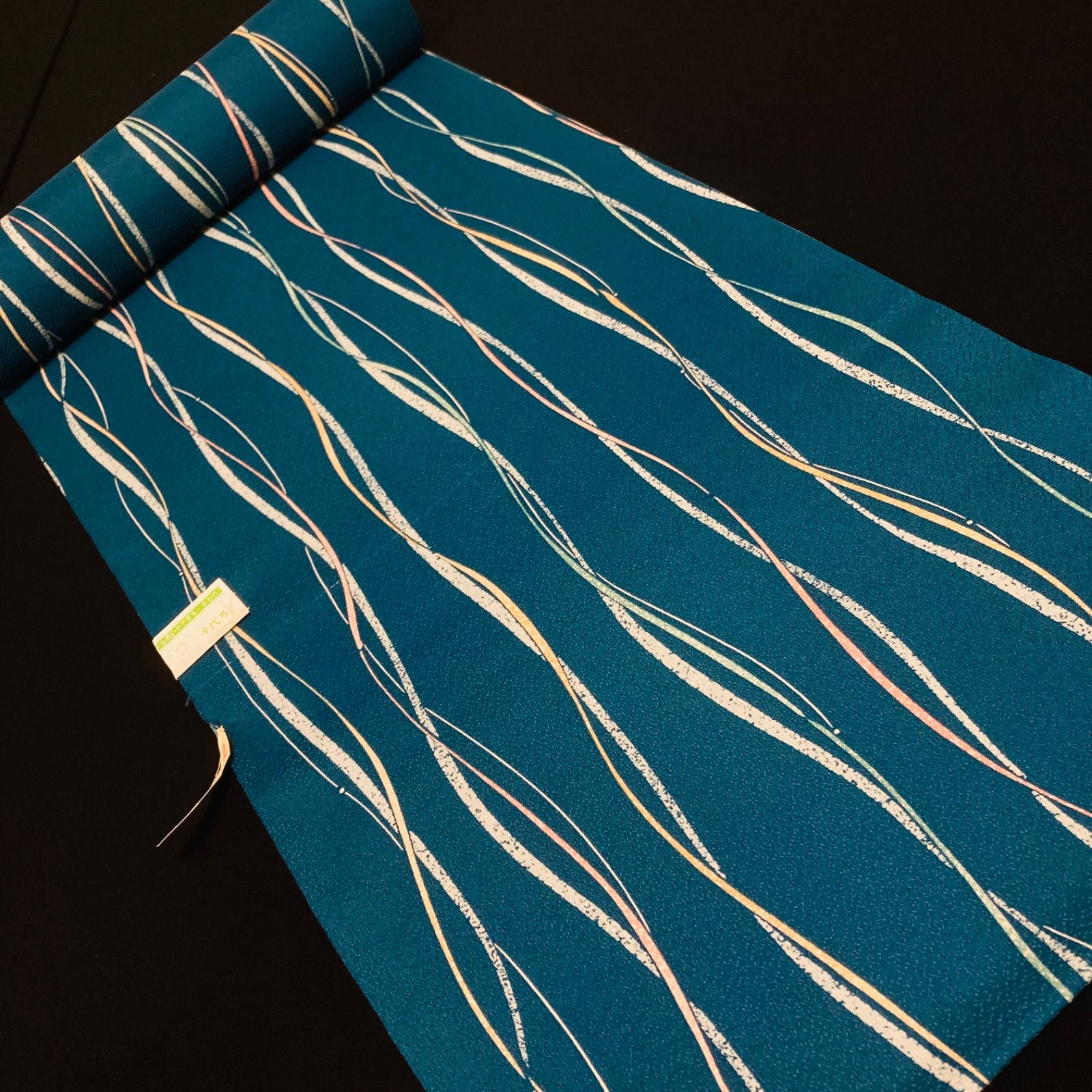 着物と帯オレンジ y 135◾️割と なポリエステル化繊着尺反物5点◾️