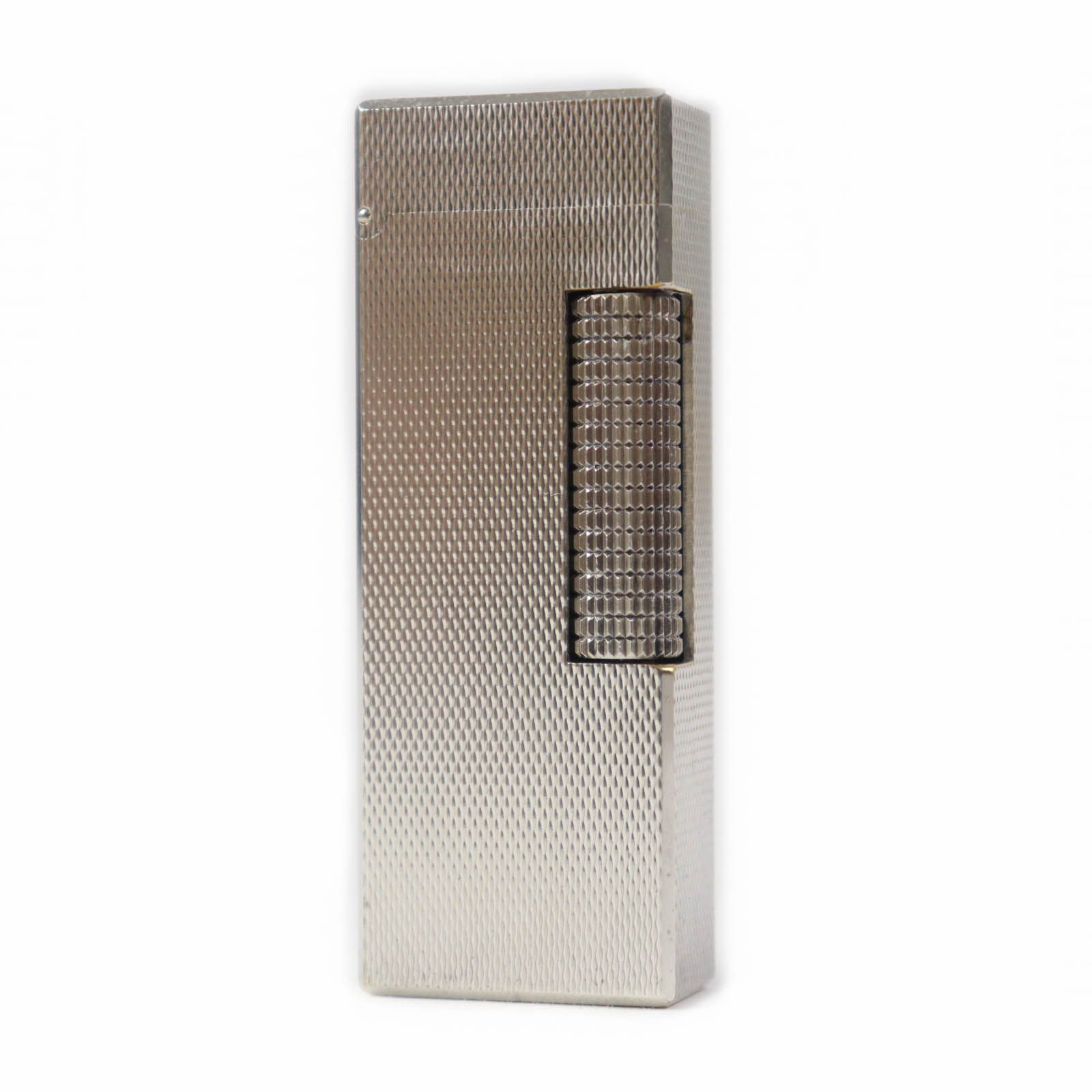 外装美品☆Dunhill ダンヒル スクエア 総柄 ローラー式 ガス ライター