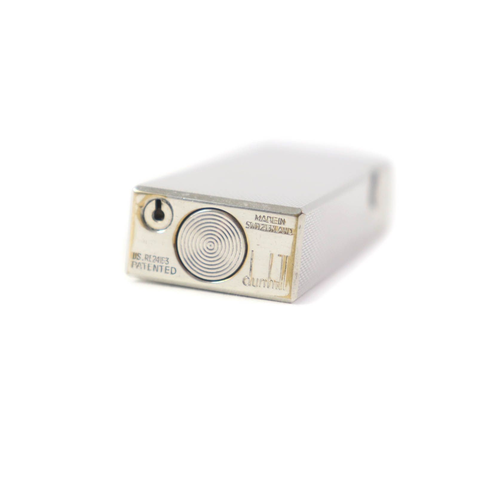 外装美品☆Dunhill ダンヒル スクエア 総柄 ローラー式 ガス ライター