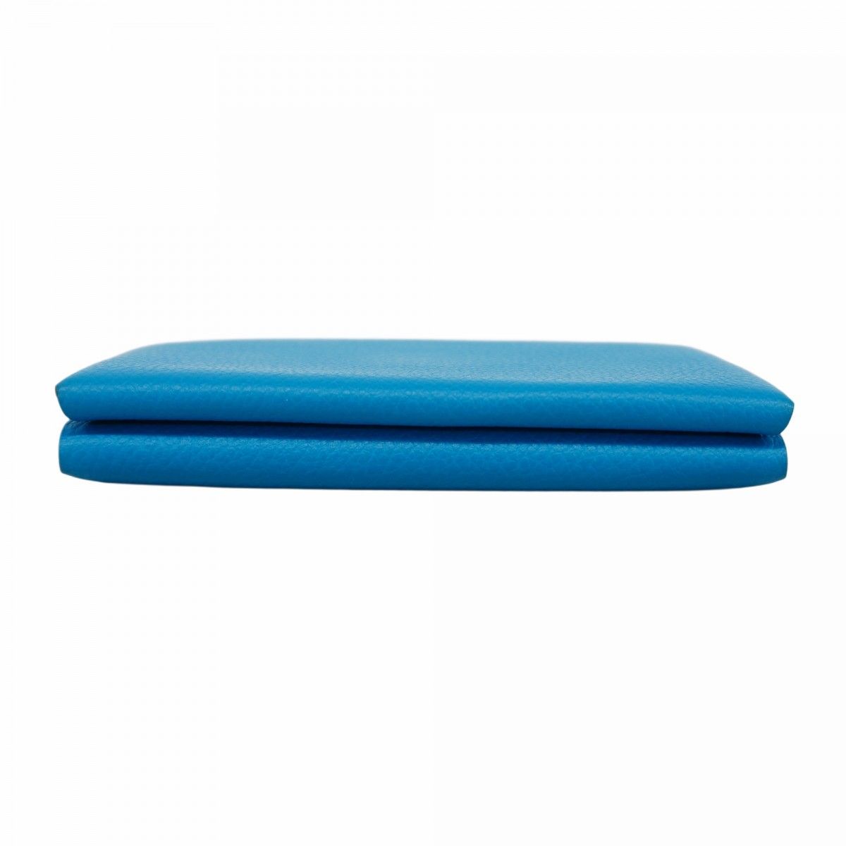 5 of 6610 h エルメス カードケース カルヴィデュオ エバー ターコイズ シルバー金具 B刻印 メンズ レディース ユニセックス