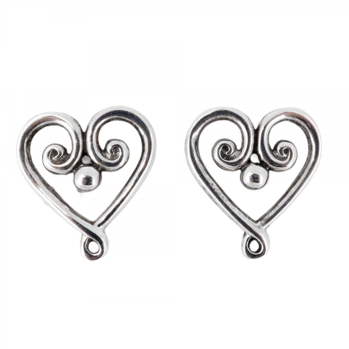 5 job 0672 ティファニー ピアス ヴェネチア ゴルドーニハート シルバー925 レディース