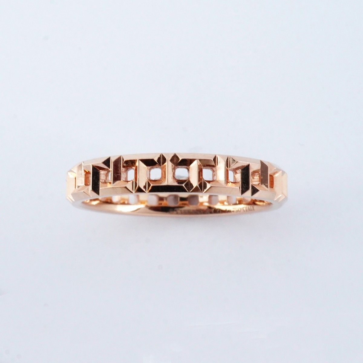 5 job 0693 ティファニー リング Tトゥルー K 18 PG ピンクゴールド 16号 メンズ