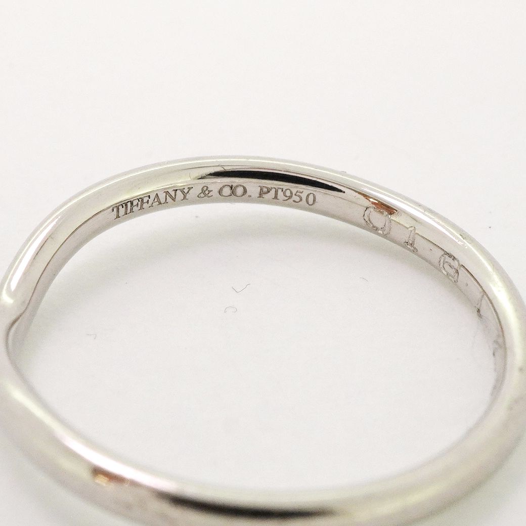  5 job 0696 ティファニー リング カーブドバンド Pt 950 プラチナ 16 5号 メンズ リング 指輪 アクセサリー