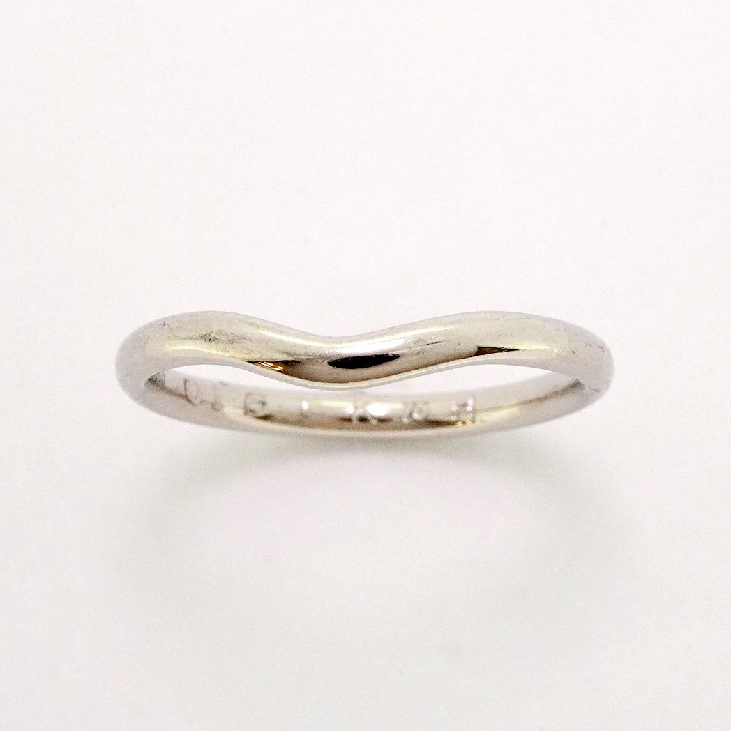 5 job 0696 ティファニー リング カーブドバンド Pt 950 プラチナ 16 5号 メンズ