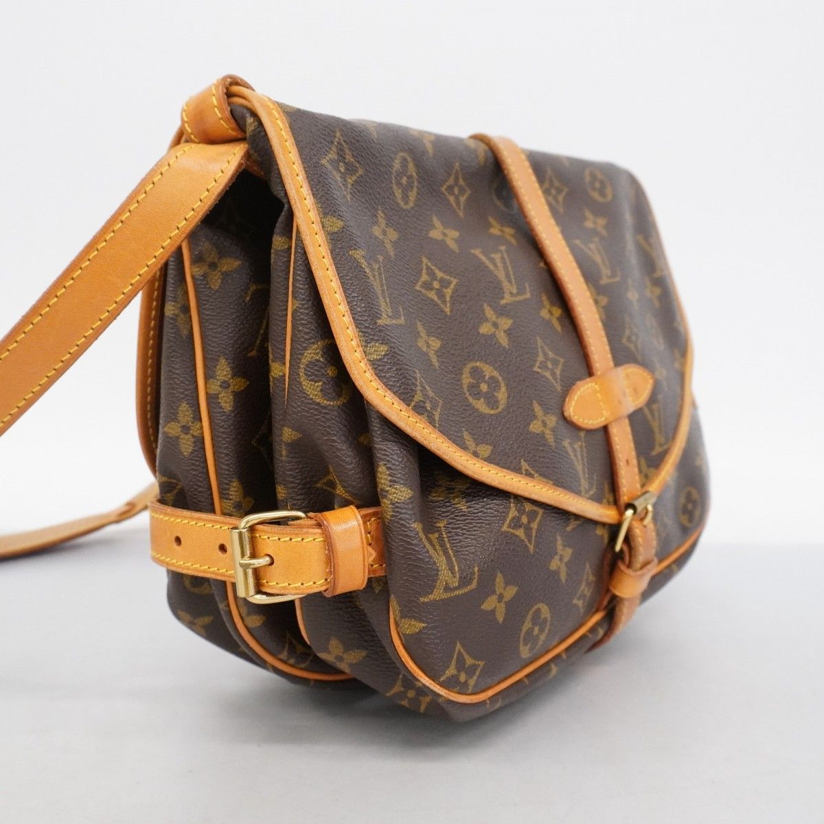 5oe6336】ルイヴィトン ショルダーバッグ モノグラム ソミュール30