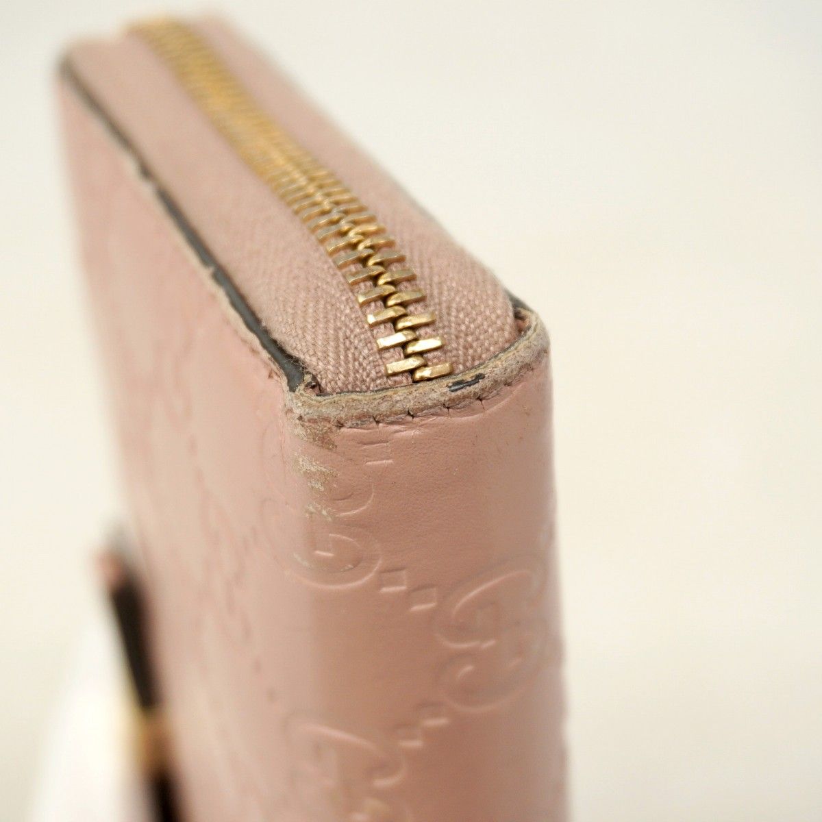 5pa0126】グッチ 長財布 グッチシマ 388680 レザー ピンク シャンパン