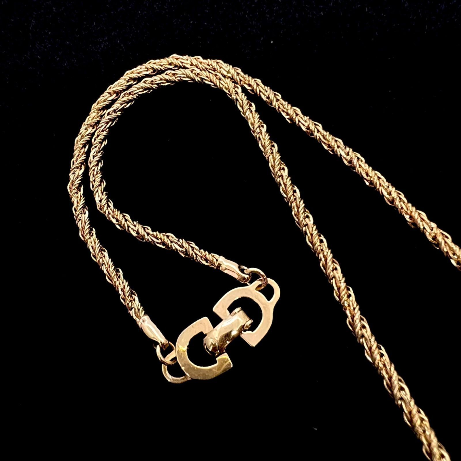 美品☆ Christian Dior クリスチャンディオール ネックレス ゴールド