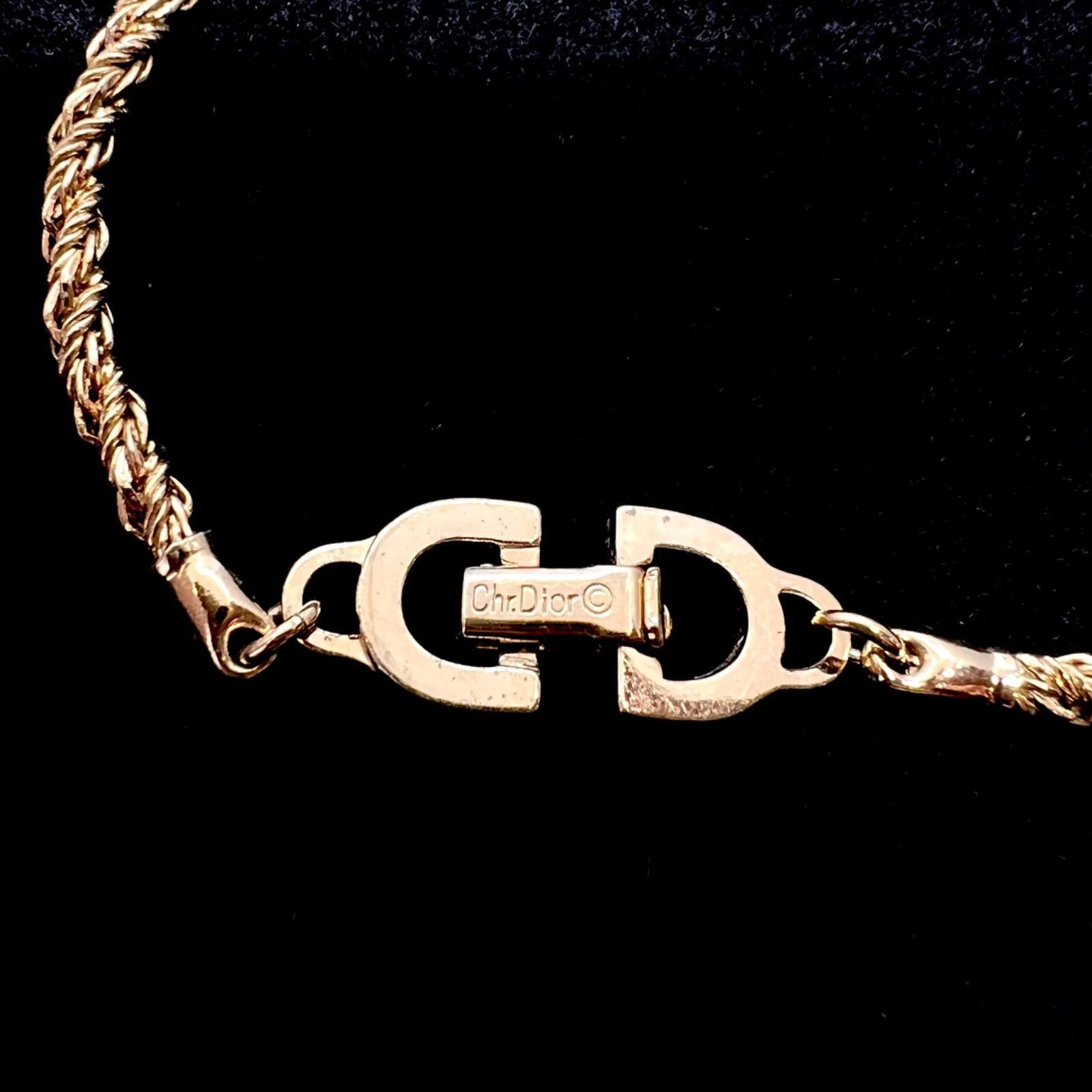 美品☆ Christian Dior クリスチャンディオール ネックレス ゴールド