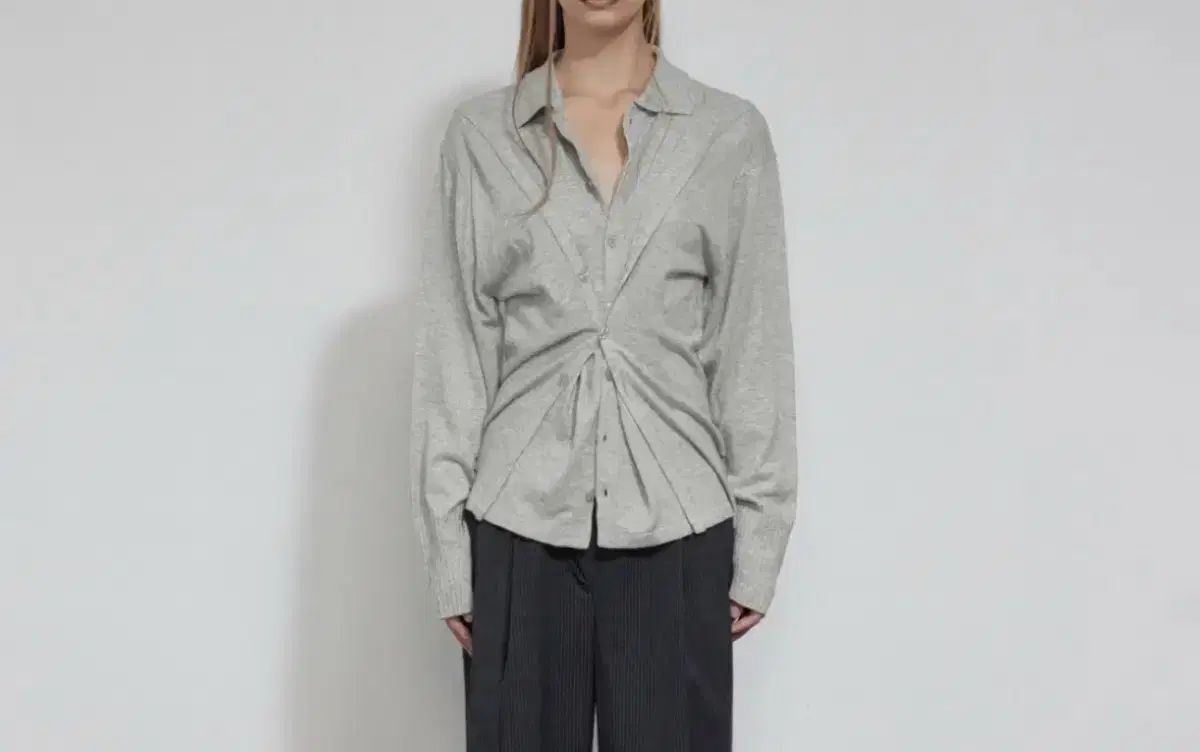 BOHEMSEO ボヘミアンソウル BUTTONED FIT CARDIGAN MELANGE GR