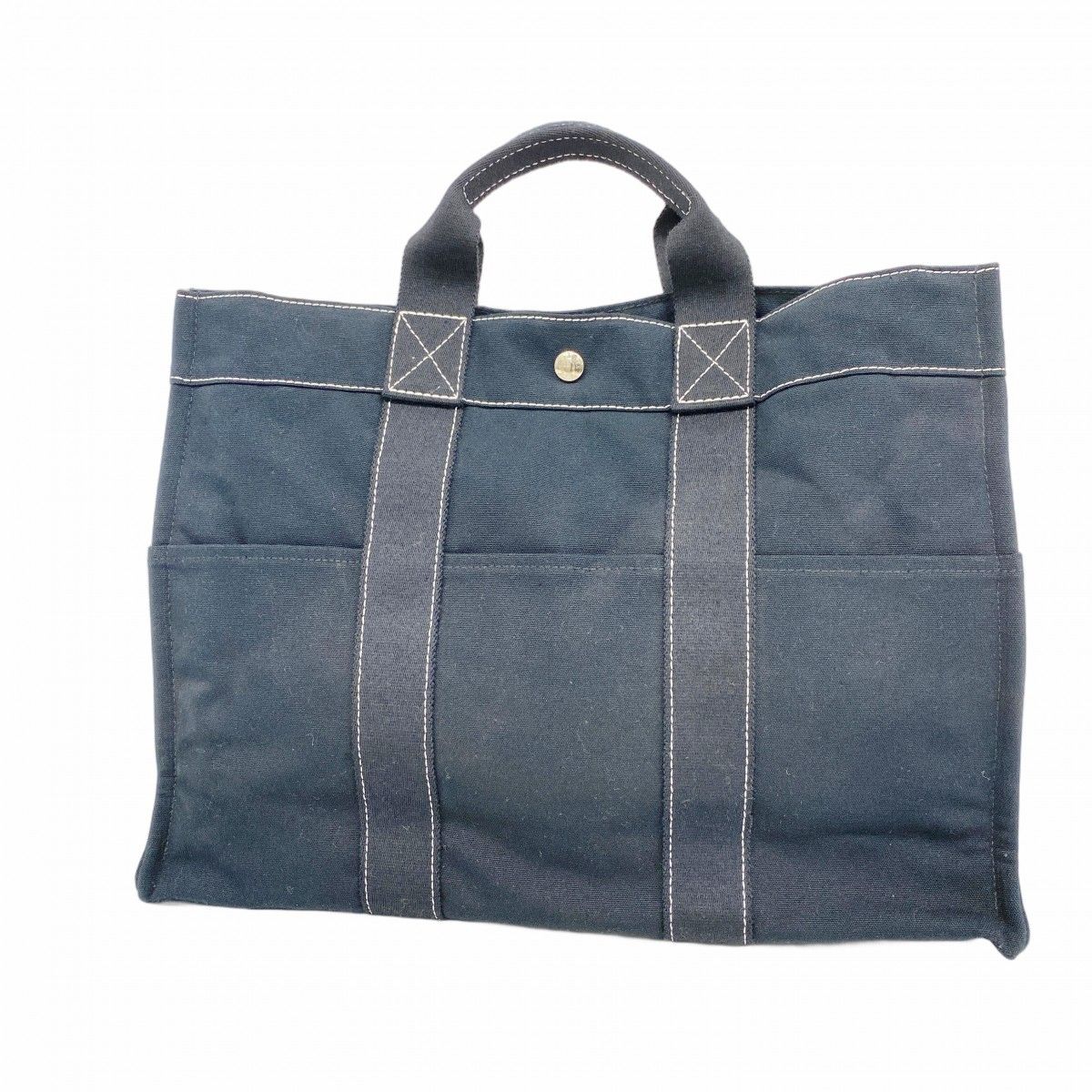 5pa0051】エルメス トートバッグ ドーウィルMM キャンバス ブラック