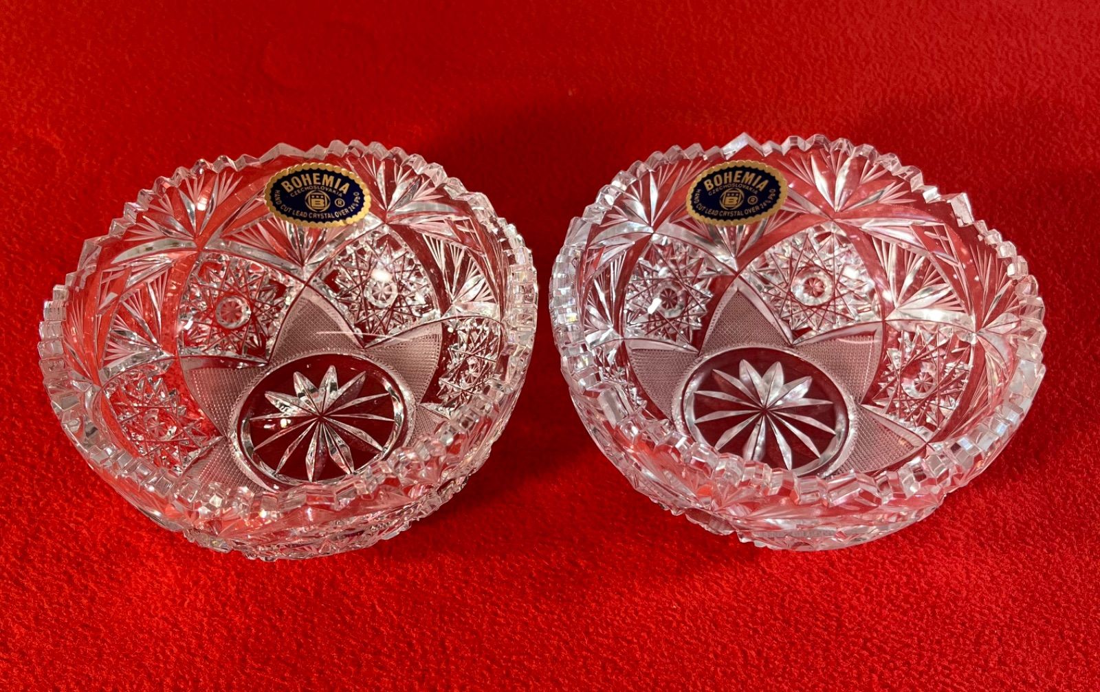 ボウル ボヘミアクリスタル ガラスボウル セット売り
