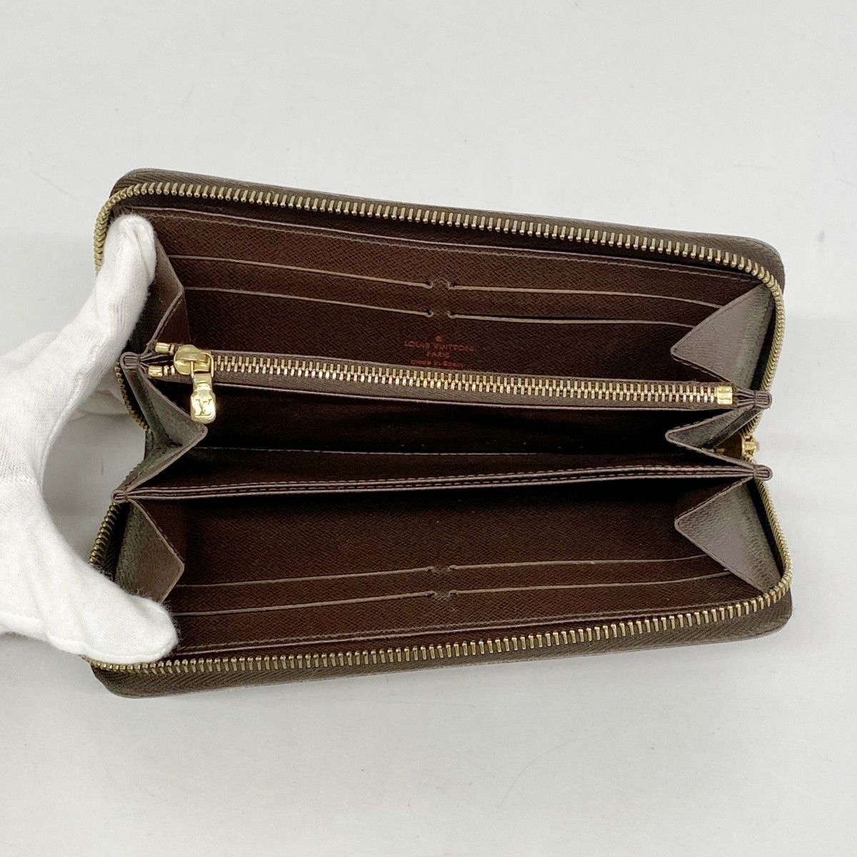 5pa0057】ルイヴィトン 長財布 ダミエ ジッピーウォレット N60015