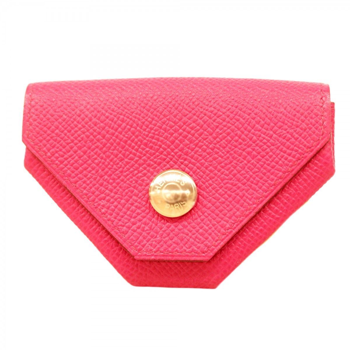 5 pa 0164-h エルメス コインケース ヴァンチャトル ヴォーエプソン マグノリア シルバー金具 C刻印 レディース