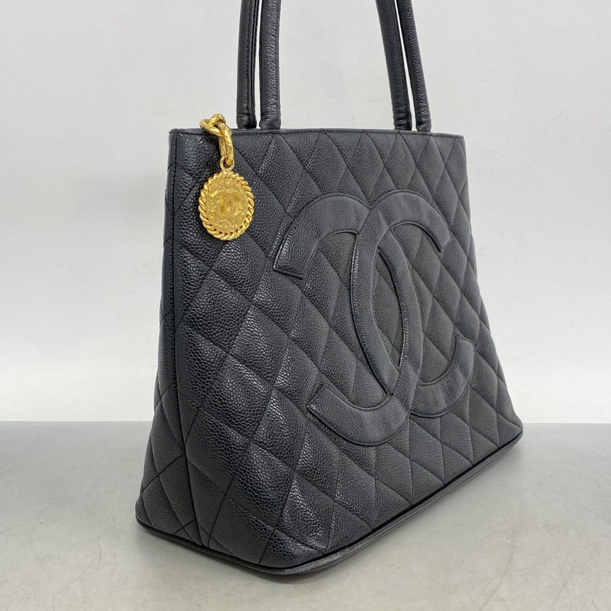 5pa0186-h】シャネル トートバッグ 復刻トート キャビアスキン