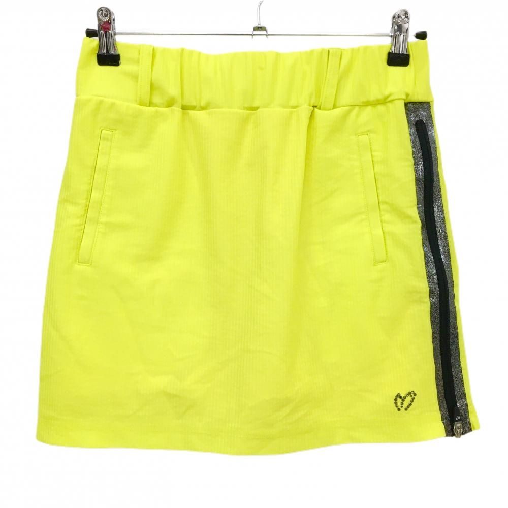 超美品】マスターバニー スカート 蛍光イエロー ストライプ地模様