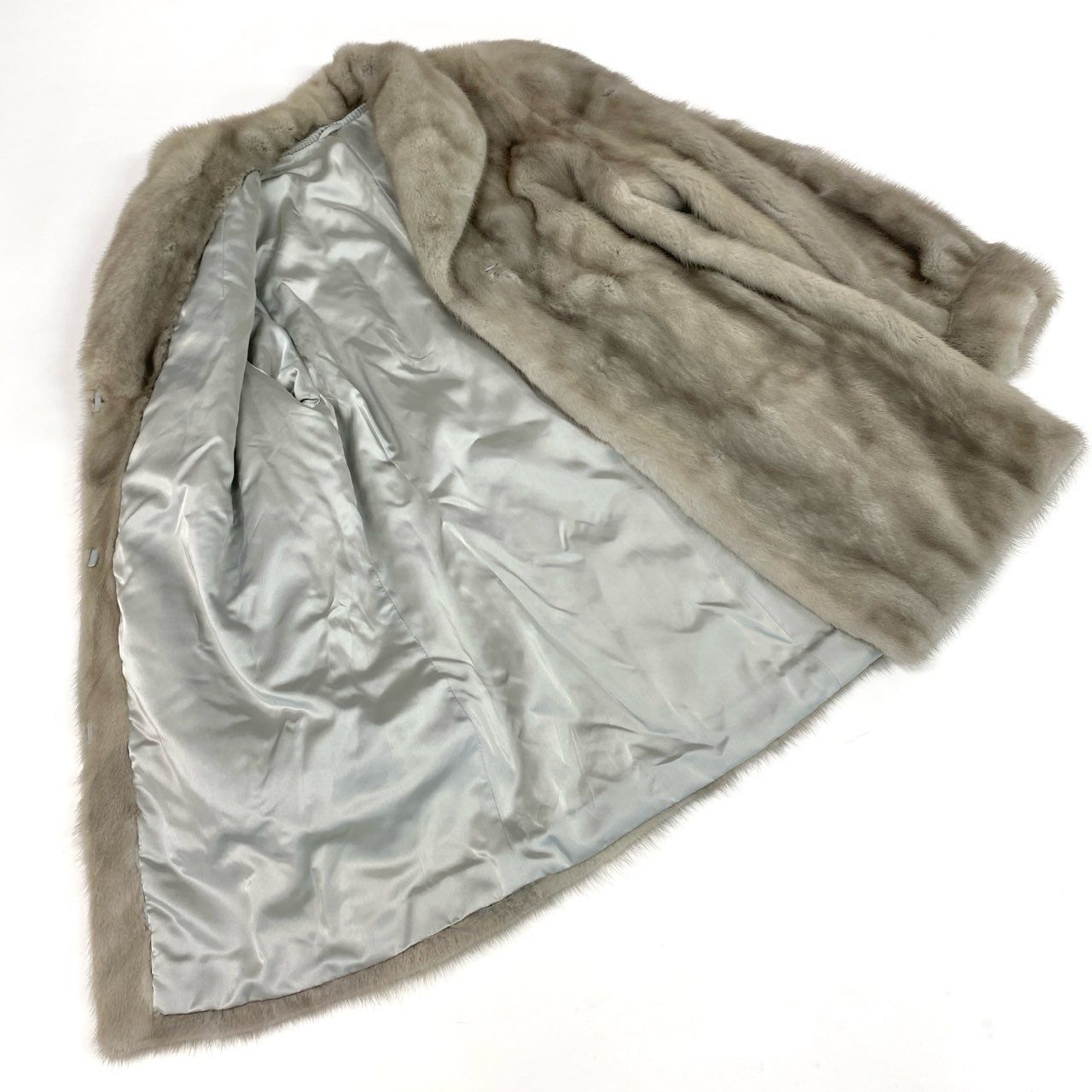 49L4 SAGA MINK サガミンク 銀サガ サファイアミンク セミロングコート