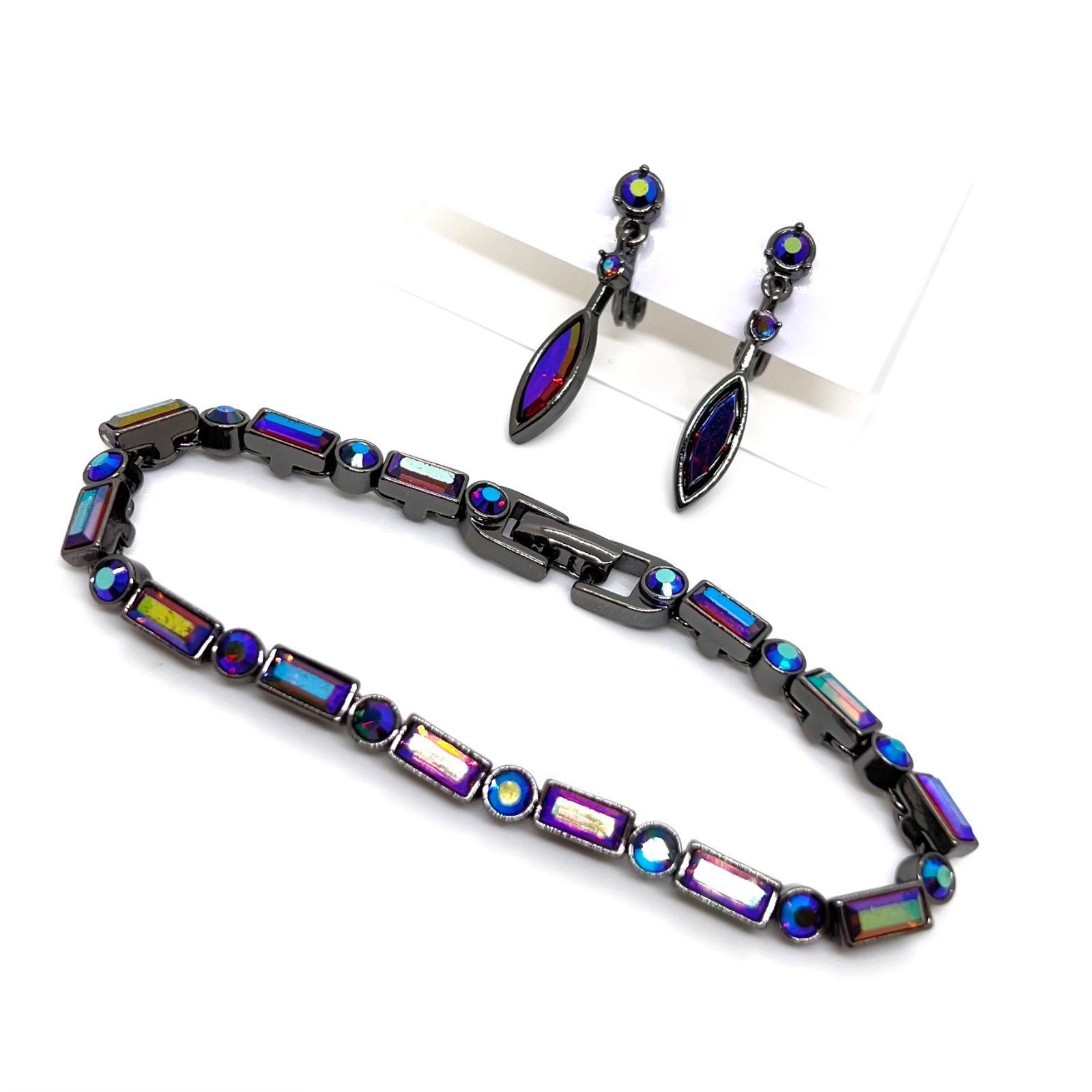 美品☆ MONET モネ ネックレス イヤリング カラーストーン 
