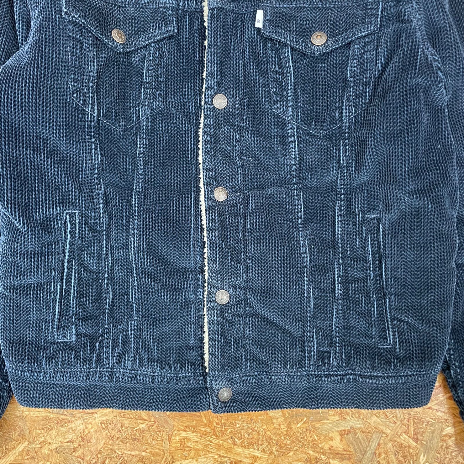 Levi's コーデュロイ ボアジャケット L ネイビー リーバイス 裏ボア