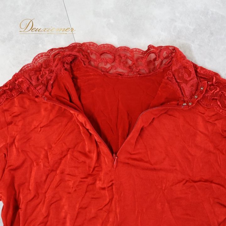 社交ダンス 衣装 レオタード レッド系 チャコット Chacott 赤 レース