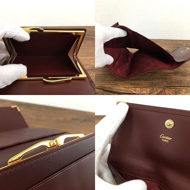 87 極美品 カルティエ 三つ折り財布 マストライン - メルカリ