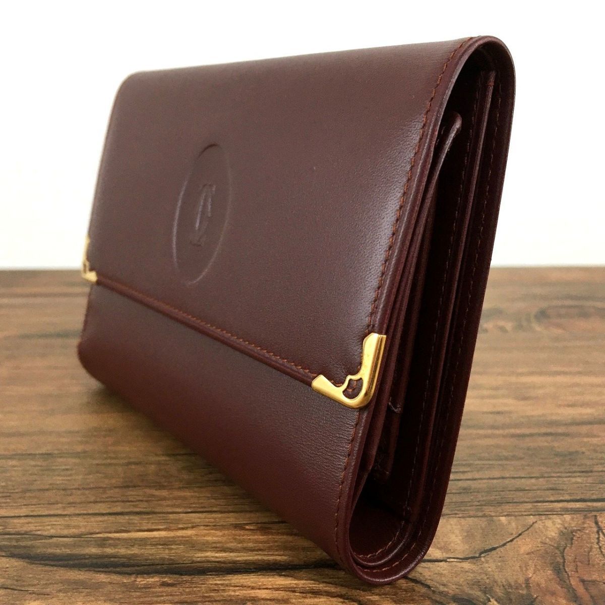 87 極美品 カルティエ 三つ折り財布 マストライン - メルカリ