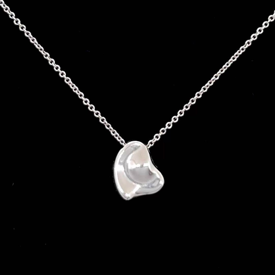 美品☆ Tiffany & Co. ティファニー ネックレス フルハート カーブド