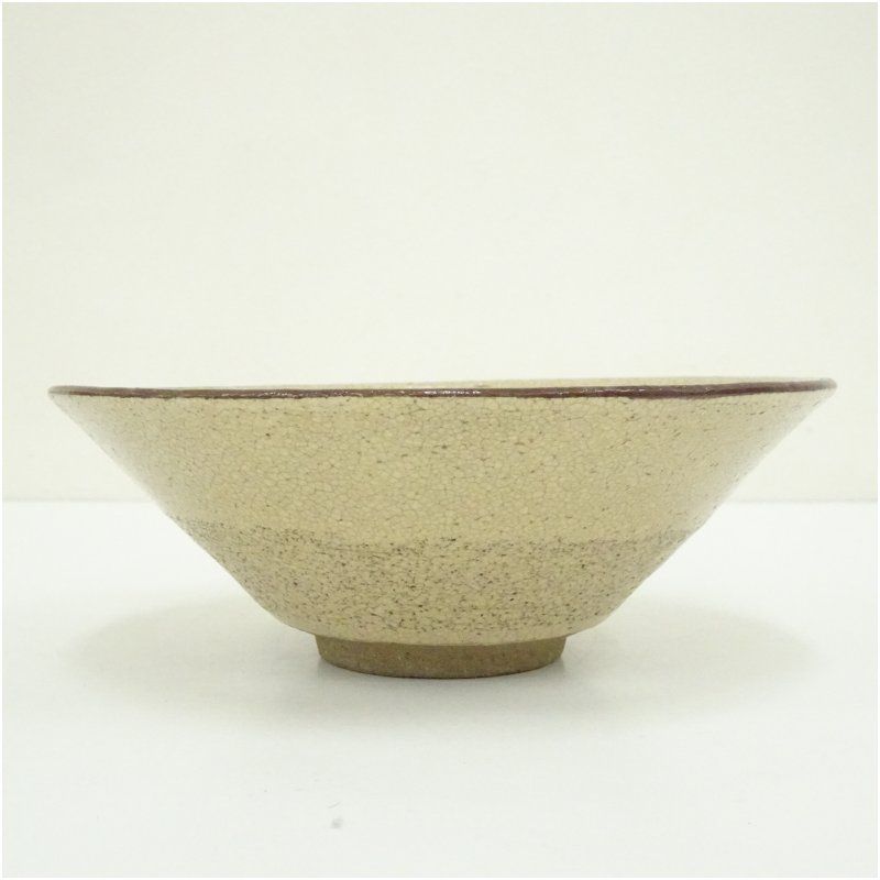 松本鉄山造 瀬戸唐津平茶碗（共箱） 茶道 抹茶 おしゃれ 抹茶茶碗 抹茶