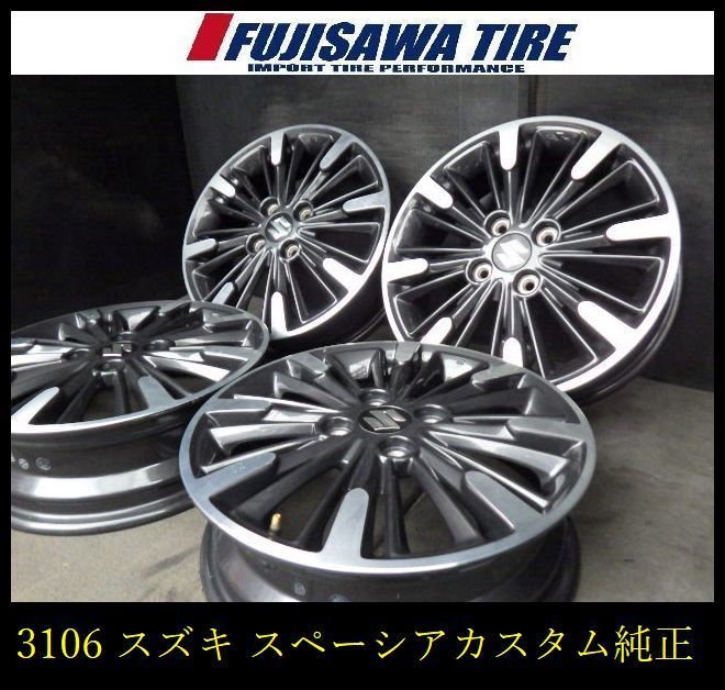 3106】B△送料無料△スズキ純正(スペーシアカスタム)△15x4.5J 4穴
