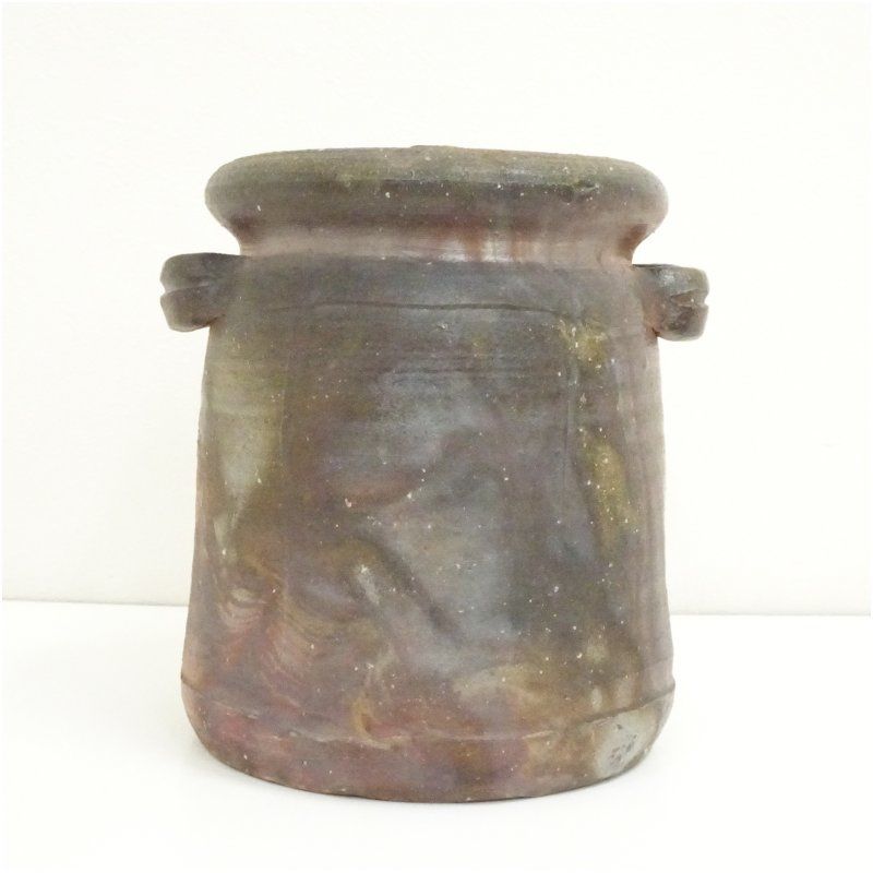 送料込【逢絢亭】茶道具 水指 備前焼 矢筈口 耳付 表千家書付