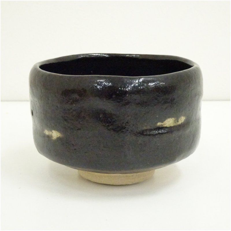 川崎和楽造 黒楽茶碗（共箱） 茶道 抹茶 おしゃれ 抹茶茶碗 抹茶碗 和