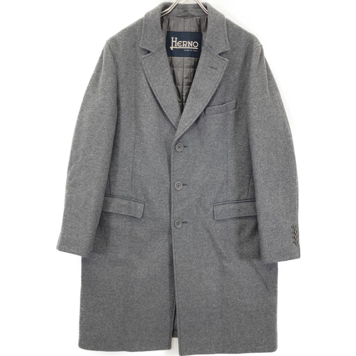 HERNO ヘルノ ｸﾞﾚｰ CA0045U-39601-9430 中綿入り ﾁｪｽﾀｰｺｰﾄ 54 - メルカリ