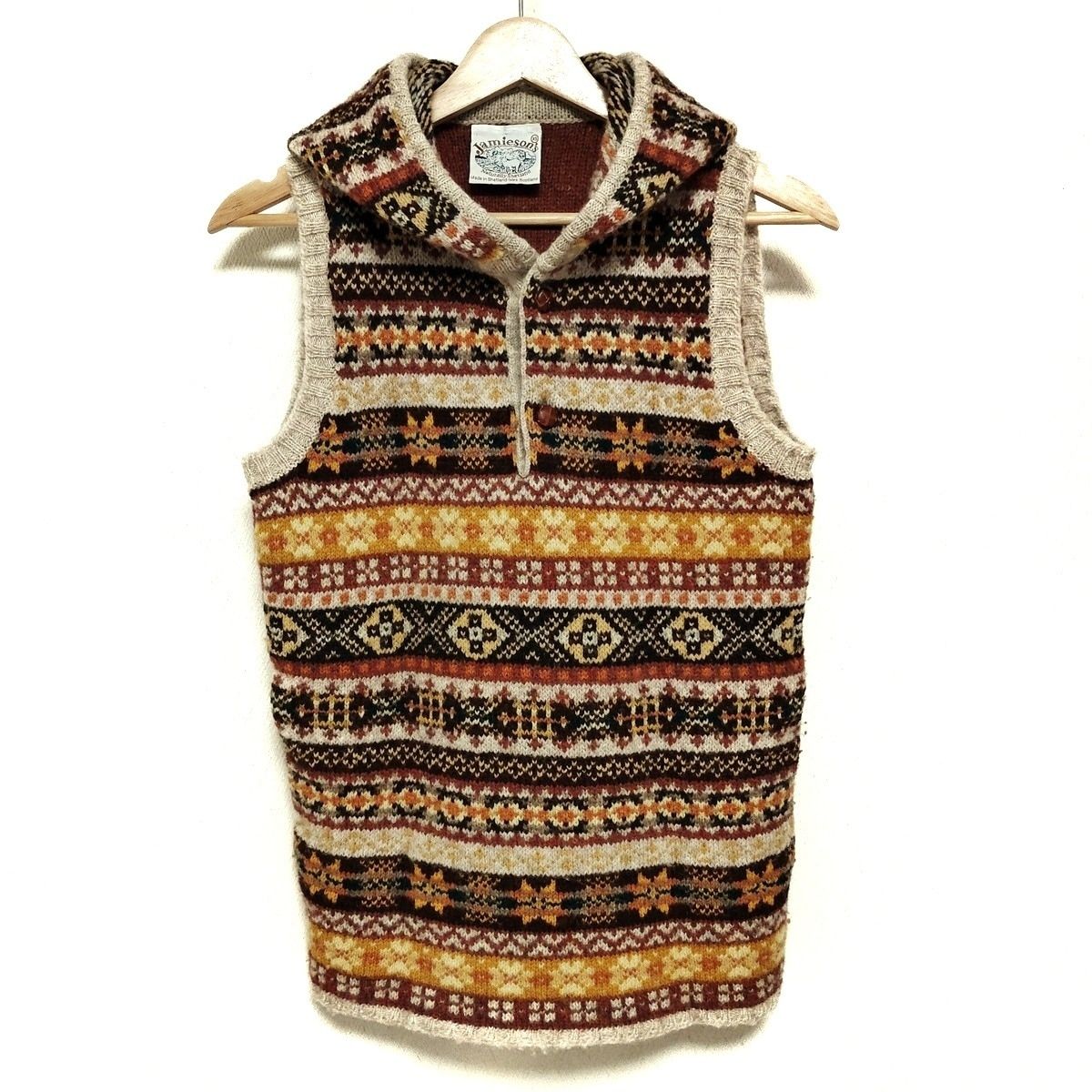 Jamieson's(ジャミーソンズ) ベスト サイズXS メンズ - ブラウン