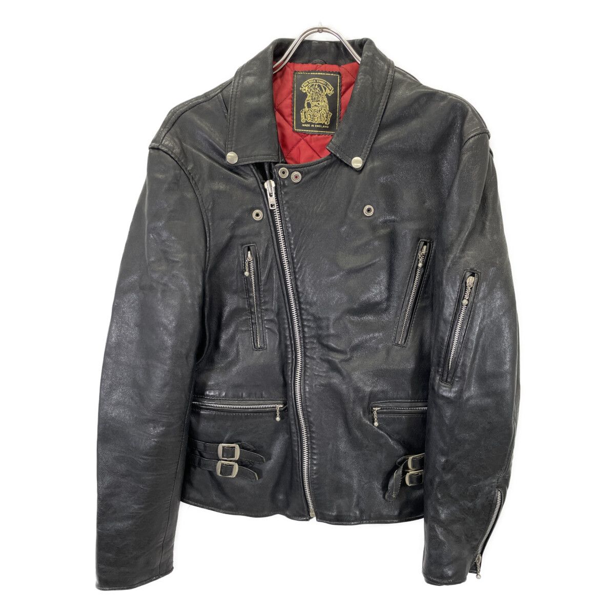 666 666トリプルシックス ﾌﾞﾗｯｸ 死神ﾀｸﾞ ｲﾝｸﾞﾗﾝﾄﾞ製 ﾀﾞﾌﾞﾙﾗｲﾀﾞｰｽｼﾞｬｹｯﾄ