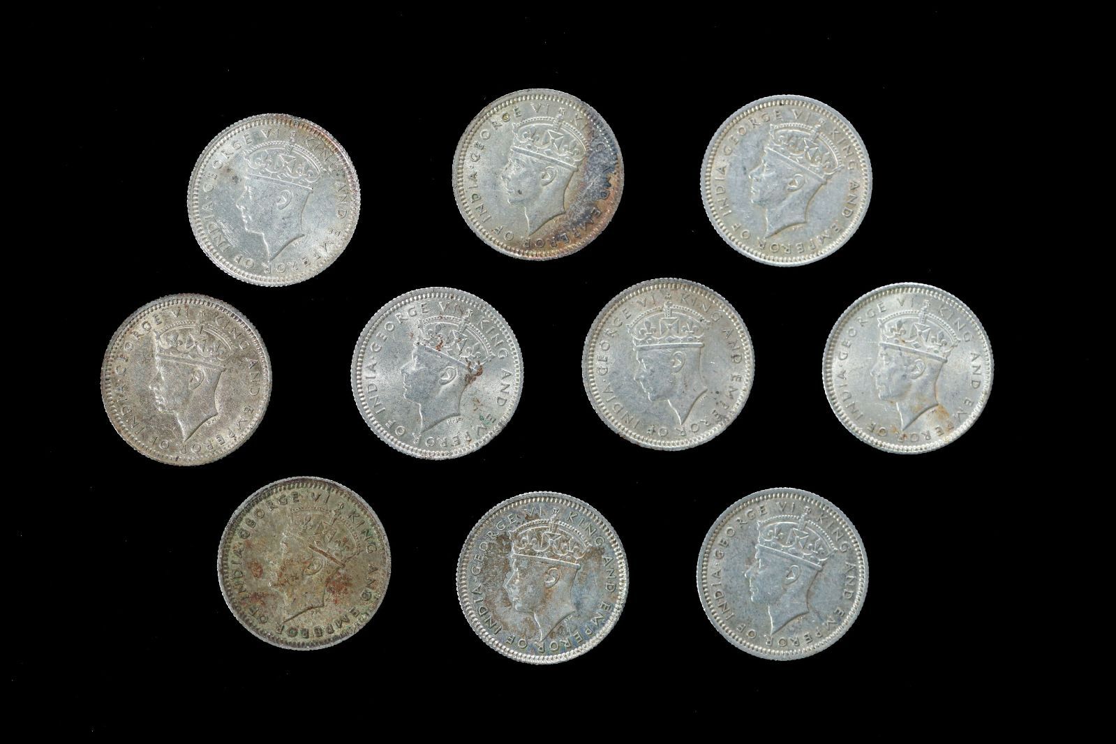 マラヤ MALAYSIA マレーシア ジョージ6世（1936~52） 5cents 10PCS 近未使用 5セント