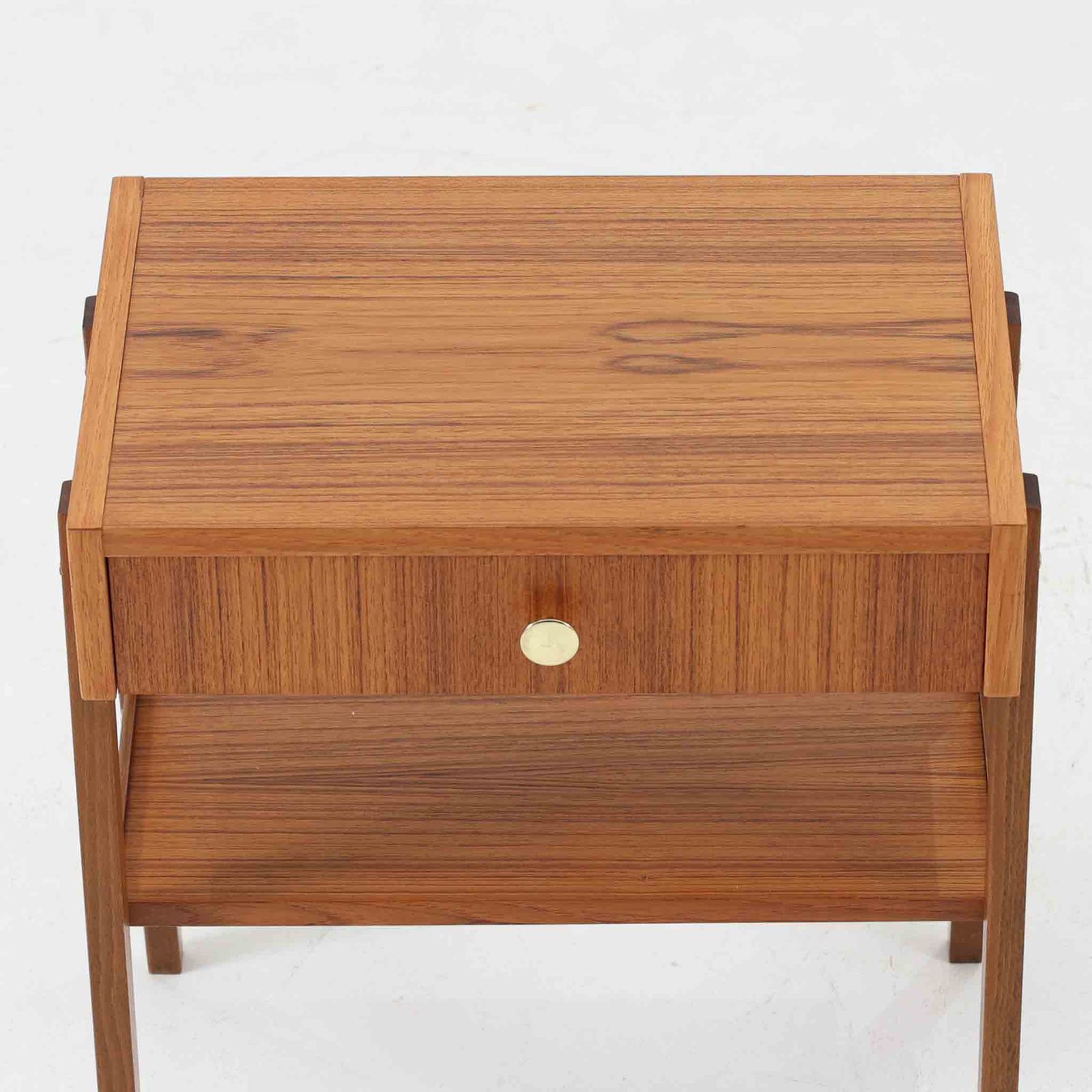 サイドチェスト チーク×ビーチ 幅47cm スウェーデン製 北欧ビンテージ