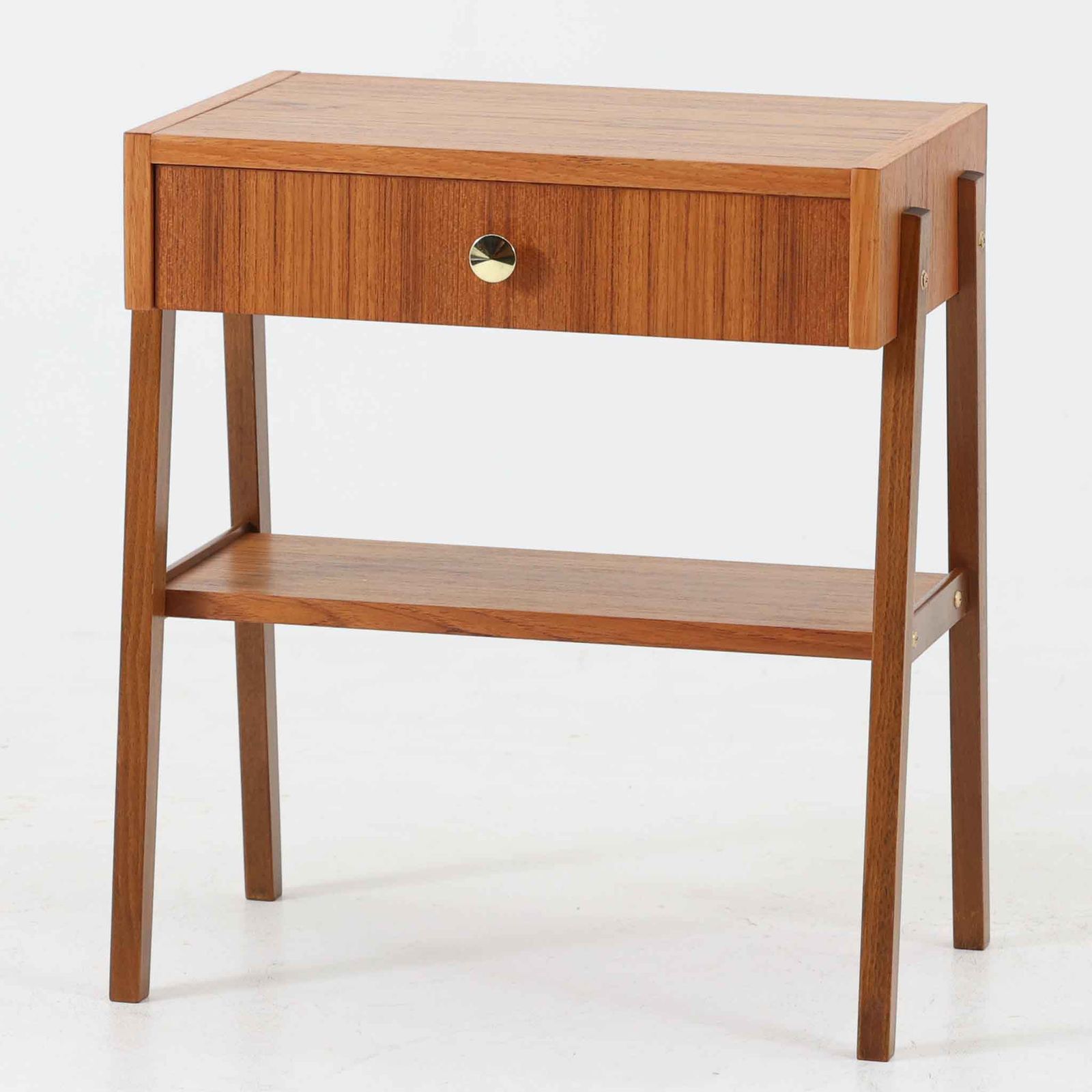 サイドチェスト チーク×ビーチ 幅47cm スウェーデン製 北欧ビンテージ