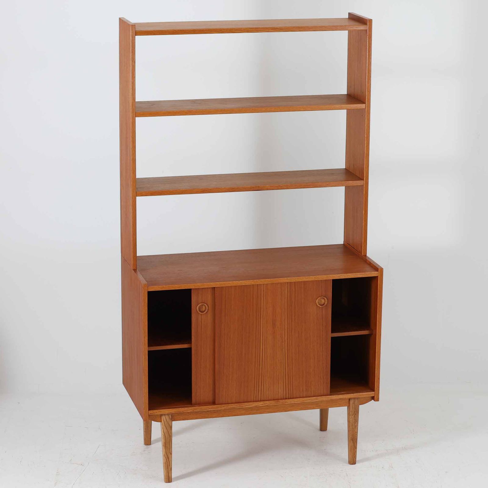 オープンシェルフ チーク×オーク 幅85cm スウェーデン製 北欧