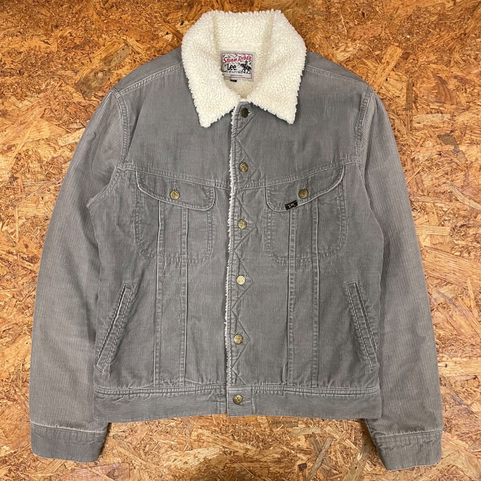 Lee コーデュロイ ボアジャケット XL グレー リー 裏ボア ムートン 