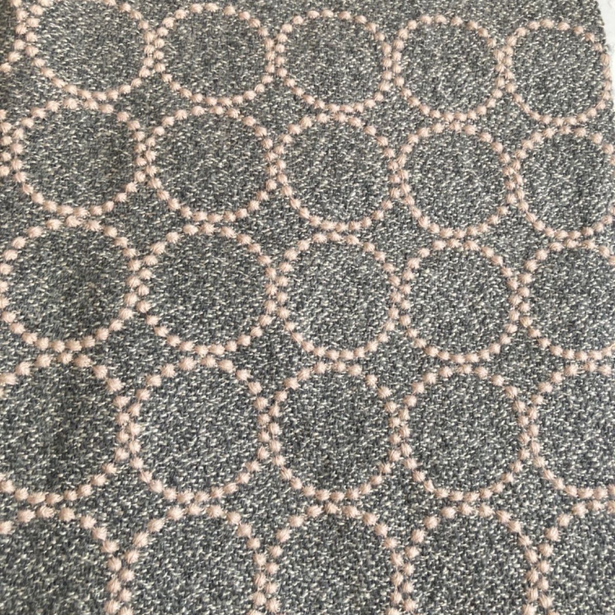 tambourine タンバリン ウール混リネン グレー×ピンクベージュ 杢調グレー