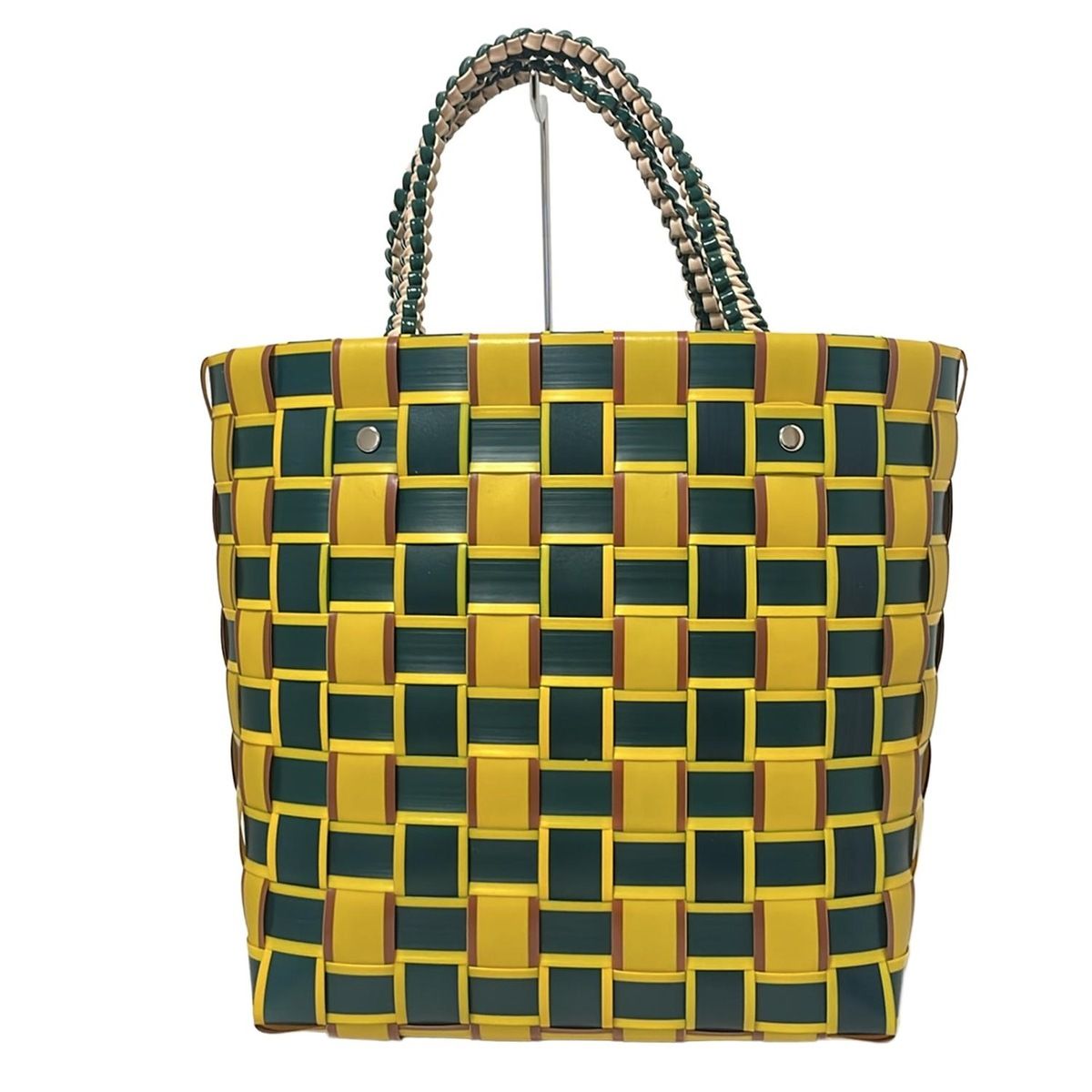 MARNI イエロー編み込みかごバッグ MARNI(マルニ) トートバッグ フラワーカフェ マーケット トート