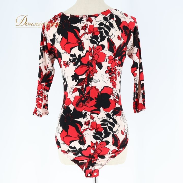 社交ダンス 衣装 レオタード ピンク系 チャコット Chacott 花柄