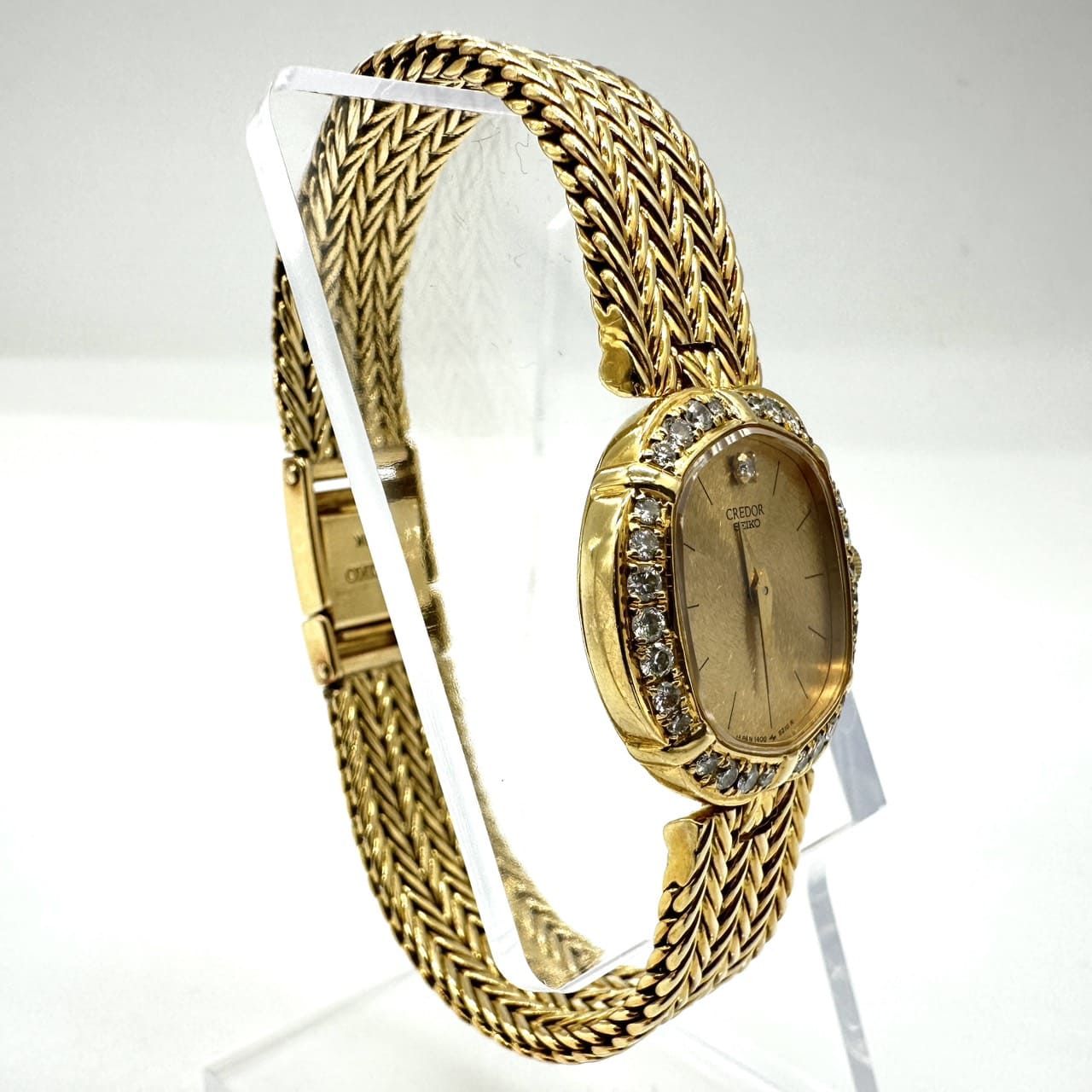 【ジャンク品】セイコー 腕時計 メンズ クレドール SEIKO ベゼル SEIKO セイコー クレドール ベゼル ダイヤ K18 YG 1400-7950 腕時計