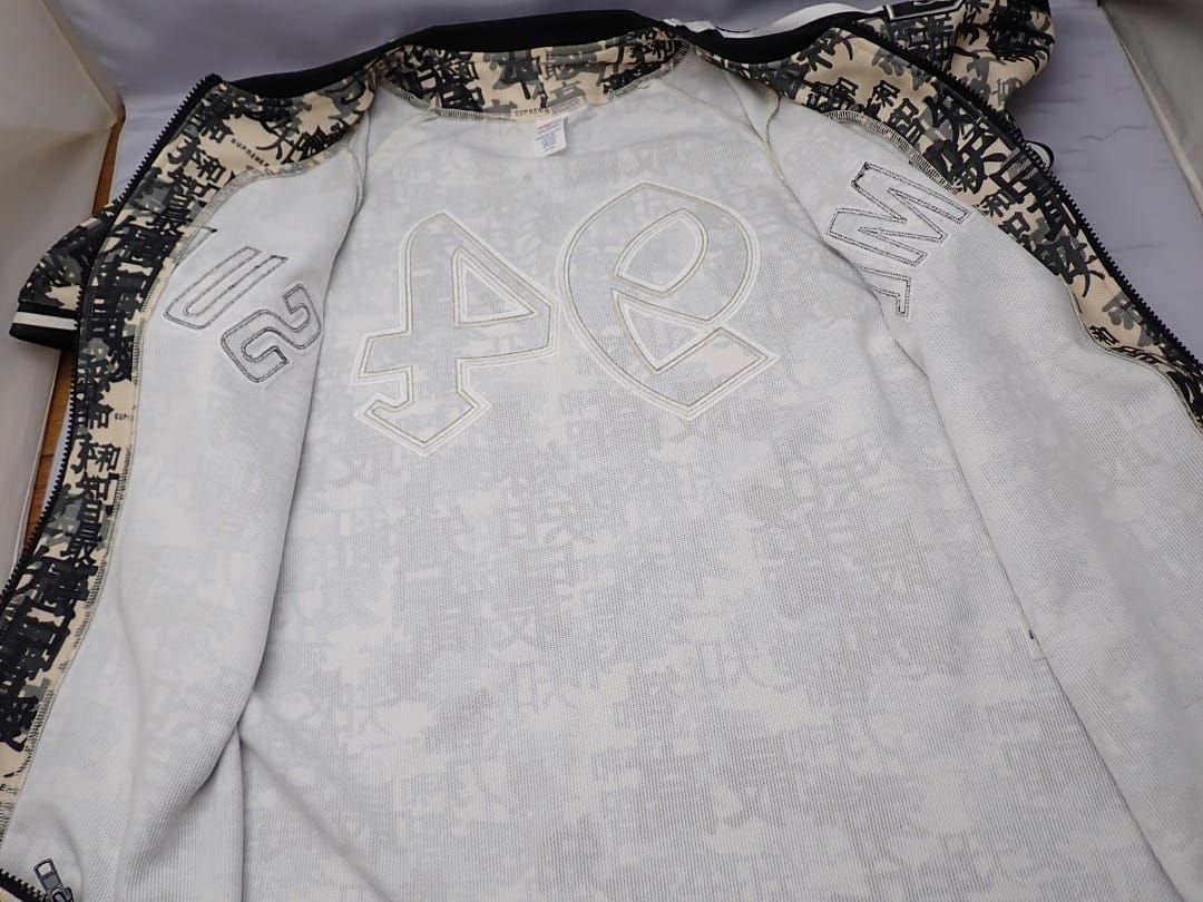 SUPREME シュプリーム アーチロゴ 漢字 ジップ ベースボールシャツ S